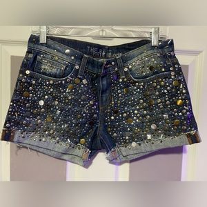 JOE’S JEANS “THE BEST FRIEND” STUD EMBELLISHED-SHORTS. Size 25
